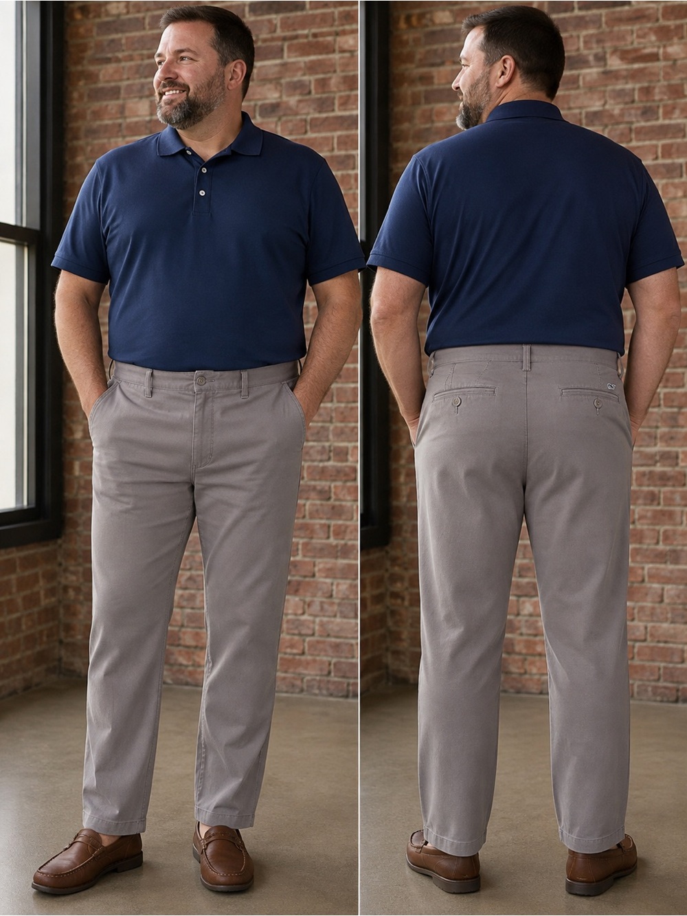 Vineyard Vines Men’s Straight Chinos in Taupe Gray